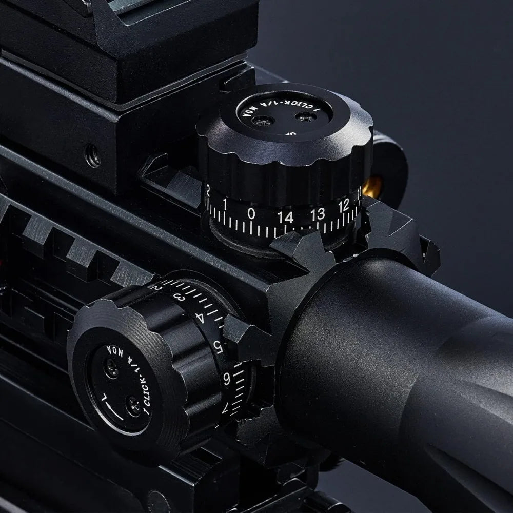 Rifle Scope Red Dot Laser Combo 4-12x50 Illuminated Optics