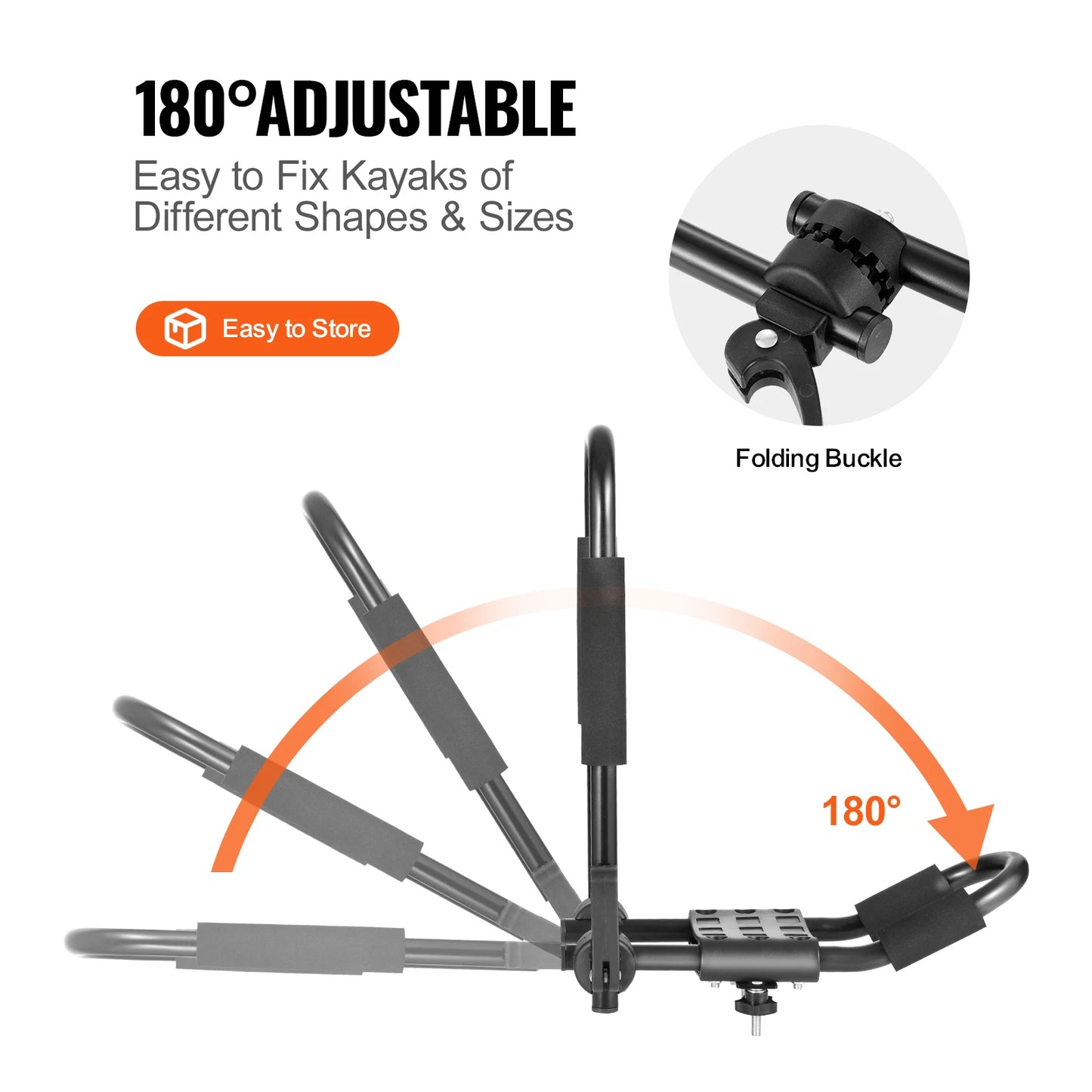 Kayak Roof Rack 2 Pairs J-Bar for Easy Kayak Transport