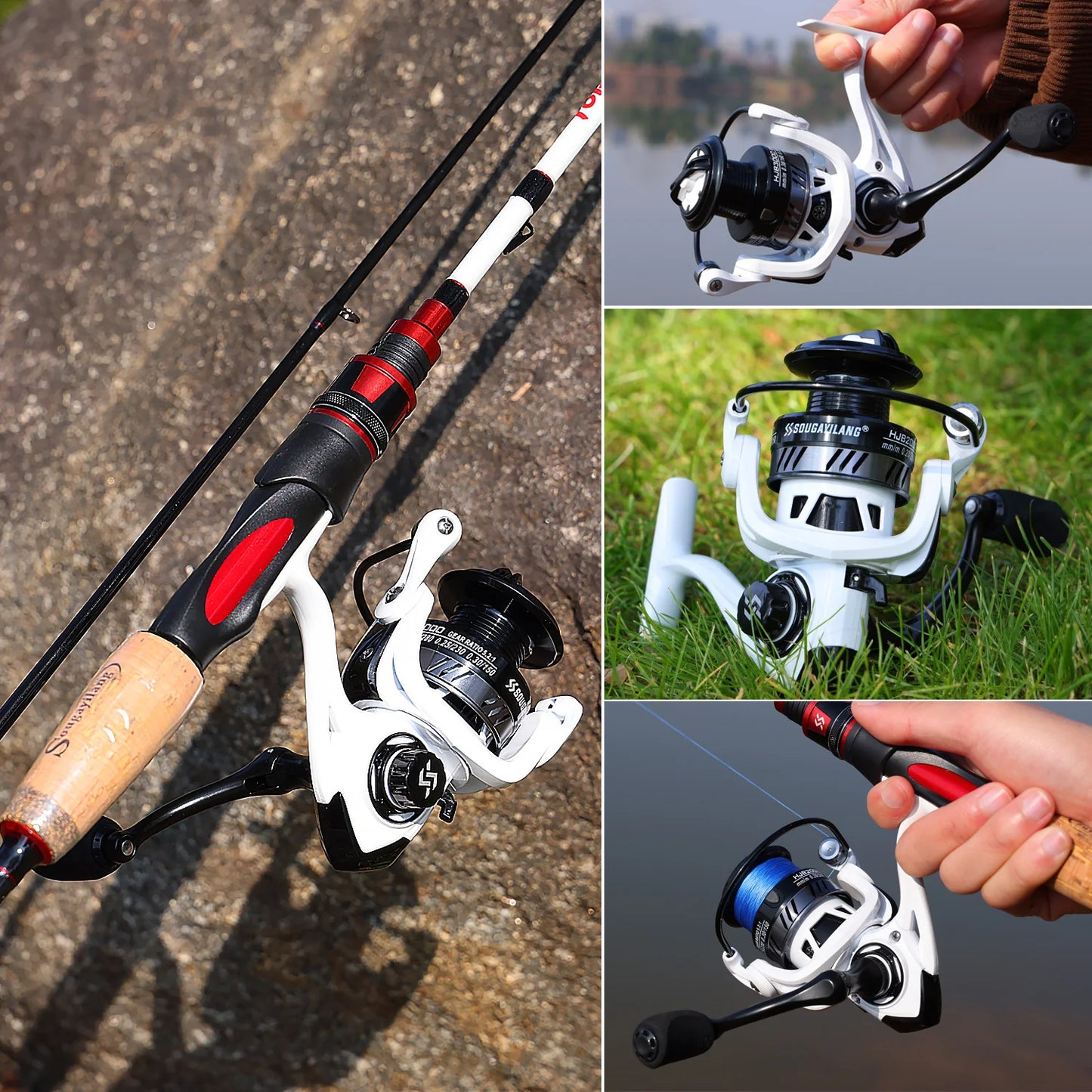 Sougayilang 2000 3000 Spinning Reel High Speed 5.2:1 Ratio Fishing Reel