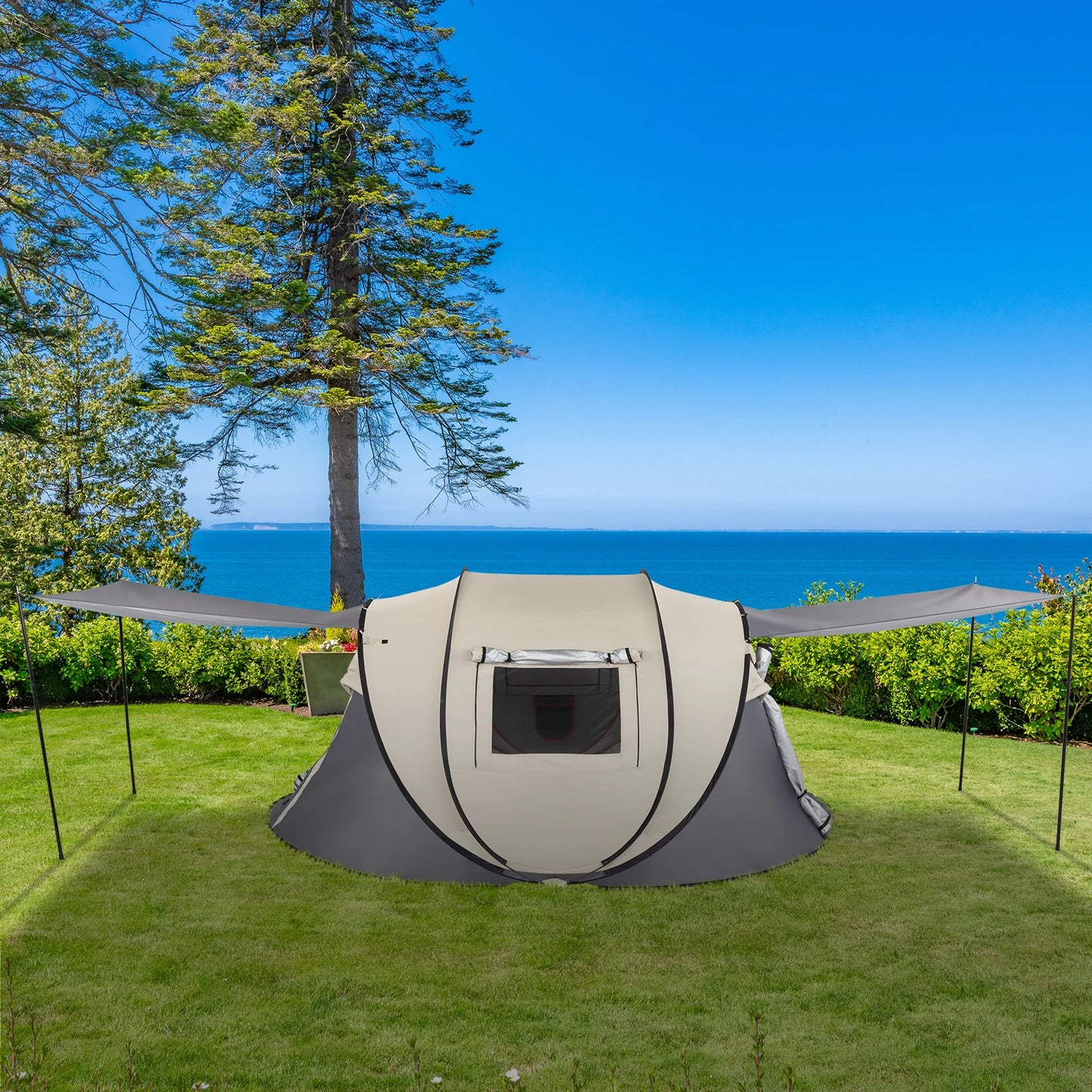Camping Tent, 4 Person Pop Up,Easy Setup