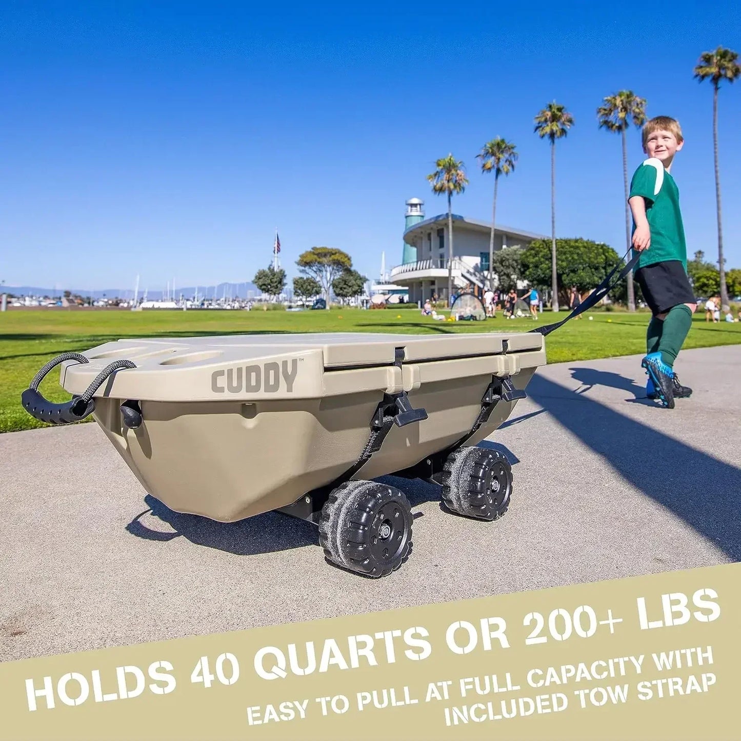 Cooler with Wheels – 40 QT Amphibious Floating Cooler