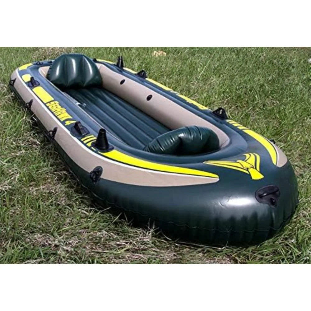Seahawk Inflatable Boat Aluminum Oars and High-Output Pump