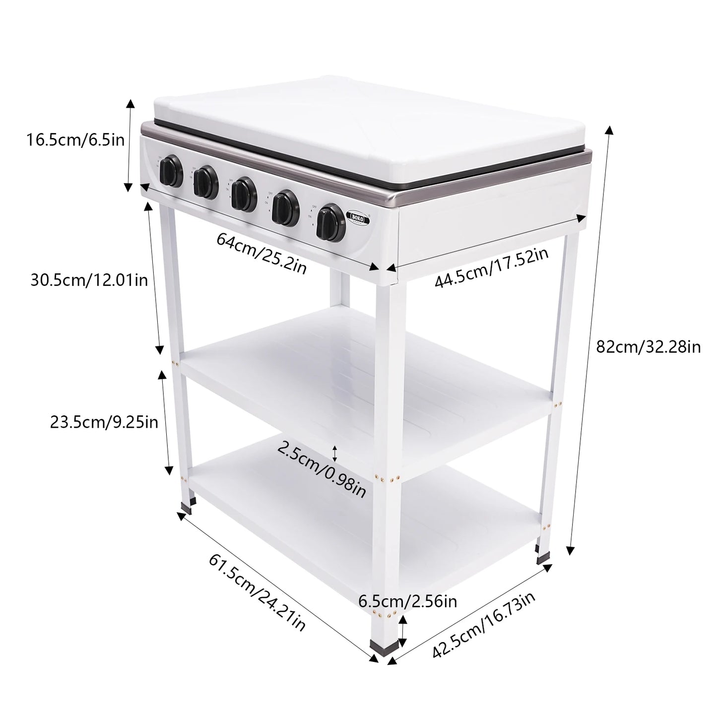 Professional 5-Burner Natural Gas Stove