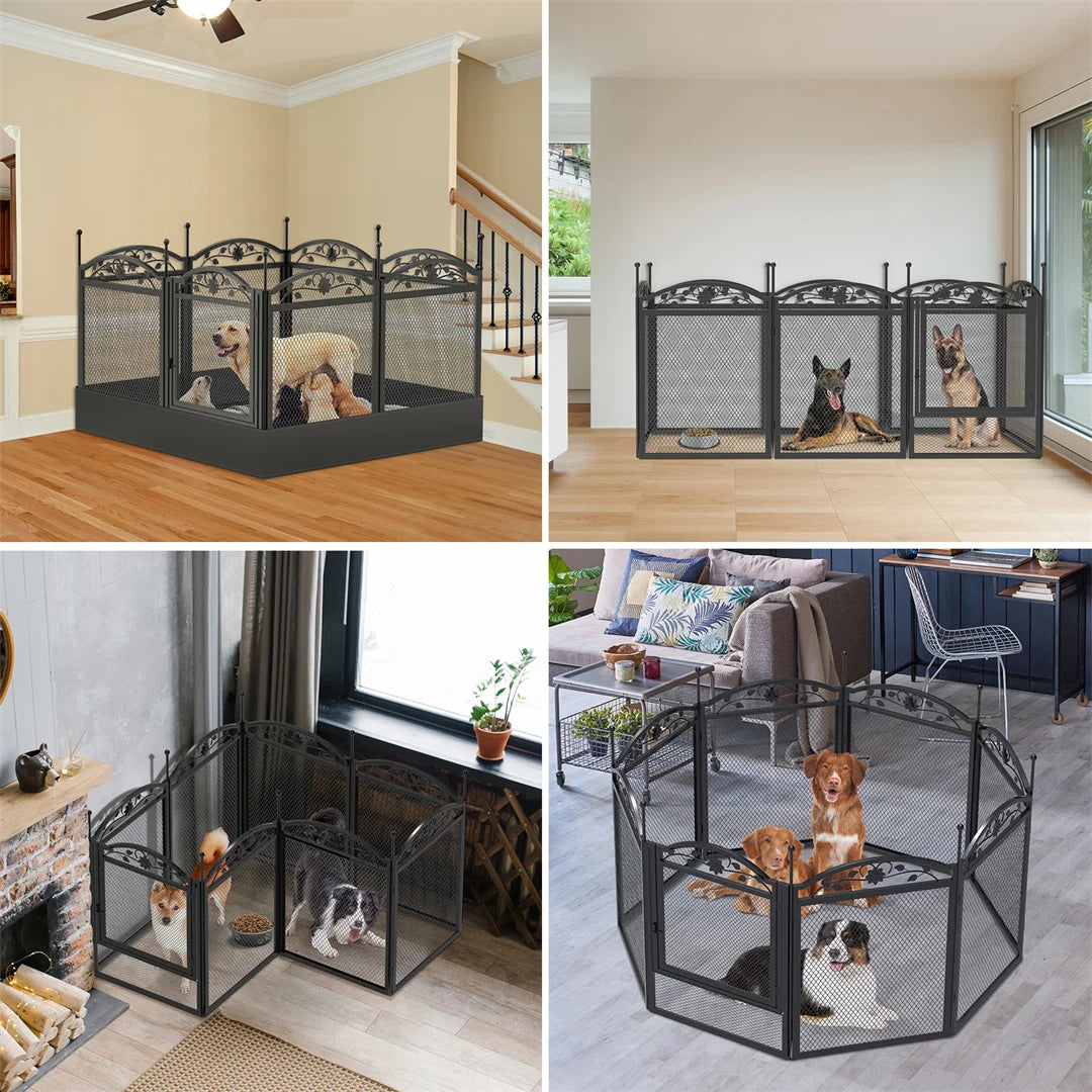 8 Panels Heavy Duty Dog Playpen Pen Outdoor Indoor