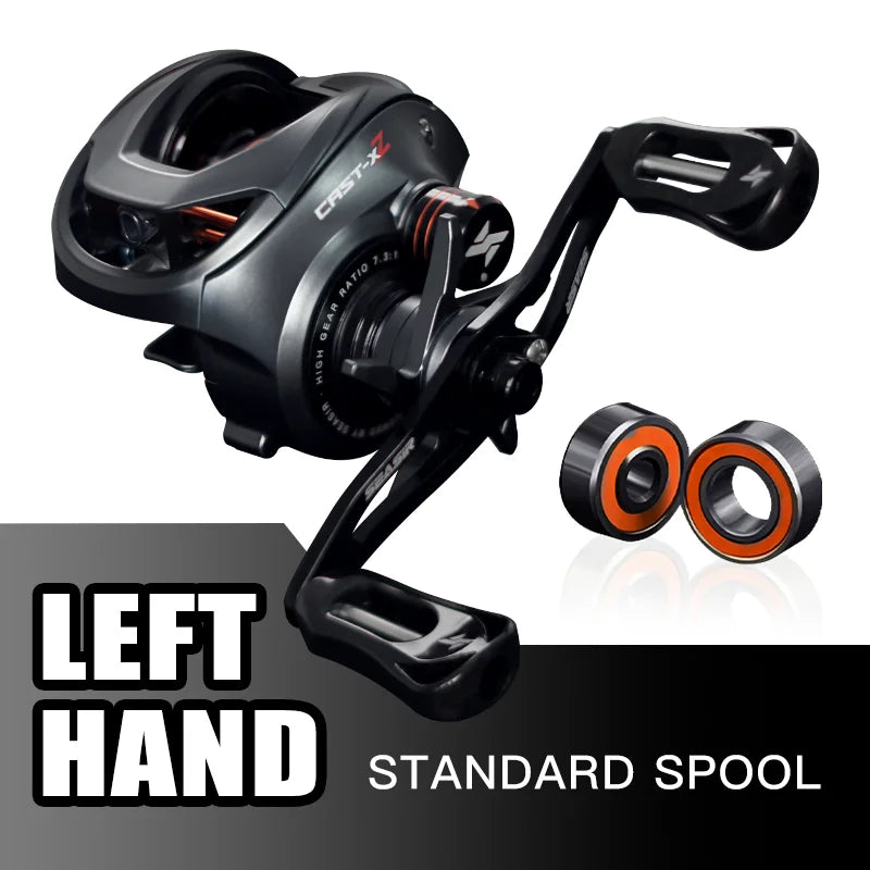 Baitcasting Reel 7.3:1 Hybrid Ceramic Bearing Carbon Fiber Washer