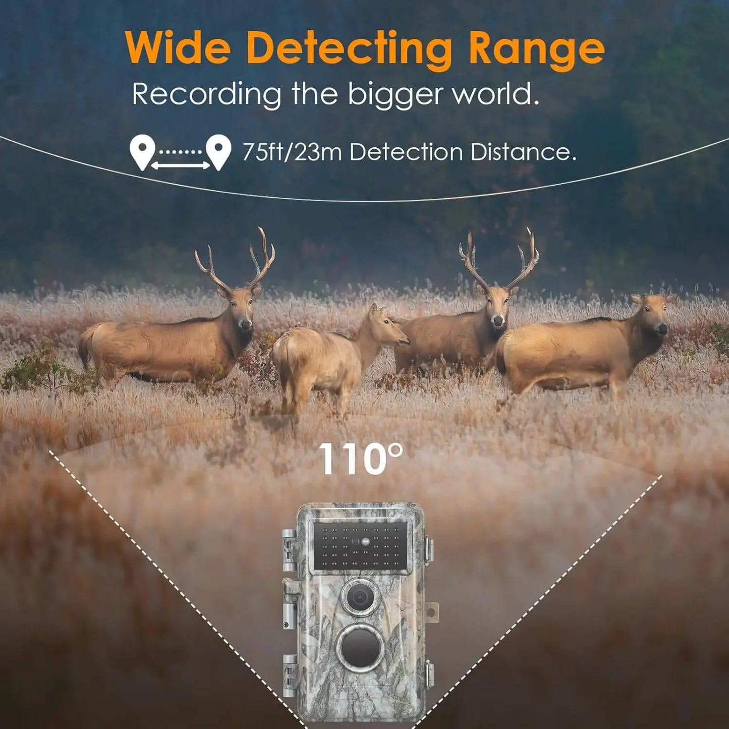 5-Pack Game & Trail Camera 32MP 1296P HD Video Motion Activated  No Glow
