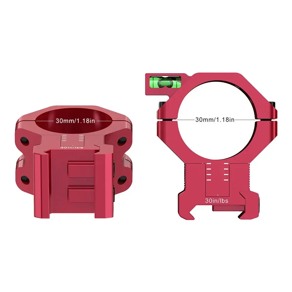 WestHunter Advanced Elevation Adjust Bubble Level Rings for 34mm 30mm Tube
