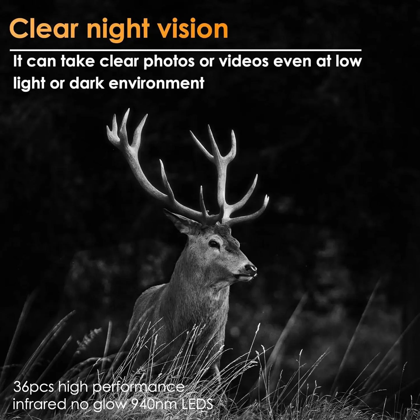 5-Pack Game & Trail Camera 32MP 1296P HD Video Motion Activated  No Glow