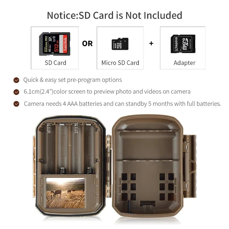 CAMPARK 2 PACK 1080P Trail Game Camera  with Infrared Night