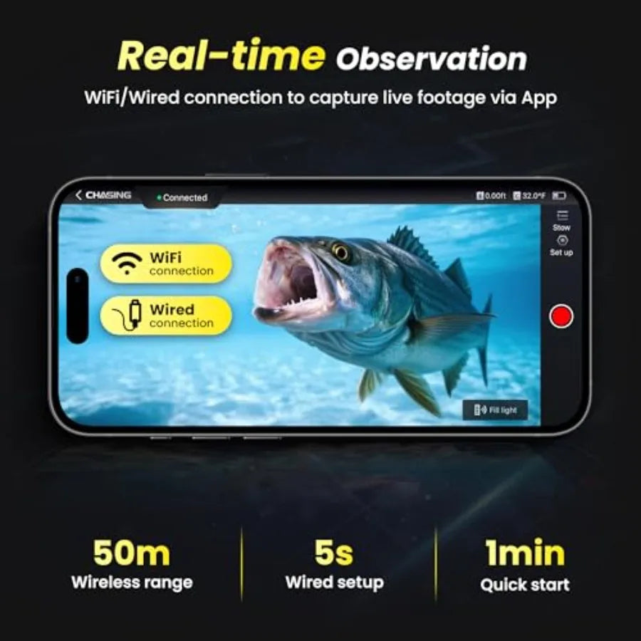 Hign-concerned 1080P Full HD Portable Fish Finder With APP Control