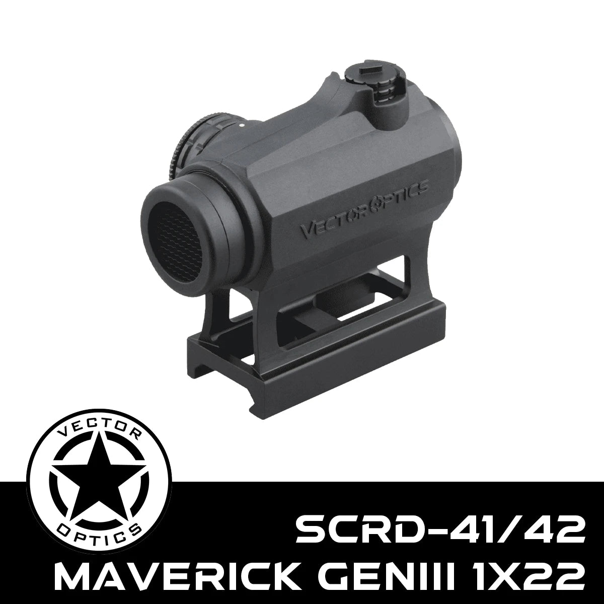 Optics Maverick GenIII 1x22 Rubber Cover Red Dot Scope