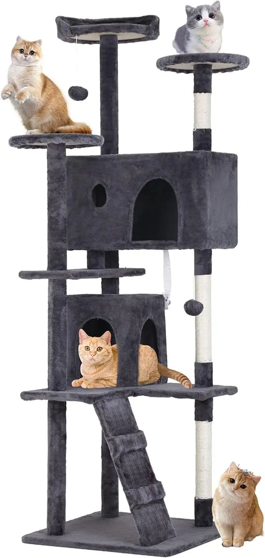 BestPet 70in Cat Tree Tower for Cats Multi-Level Scratching Posts