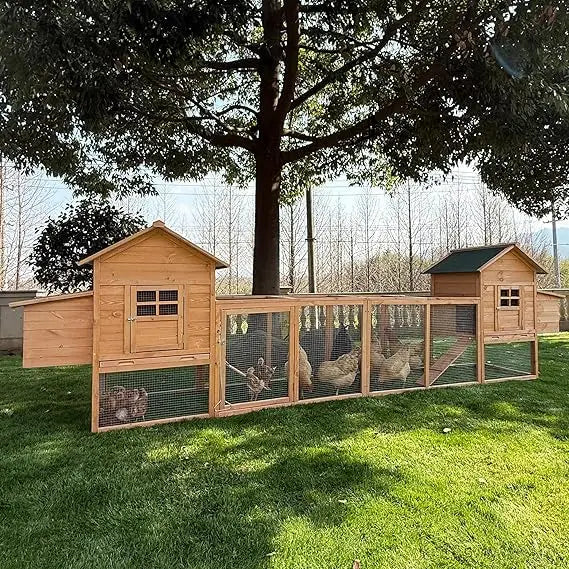 Outdoor Chicken Coop for 4-8 Chickens Wooden Hen Rabbit House