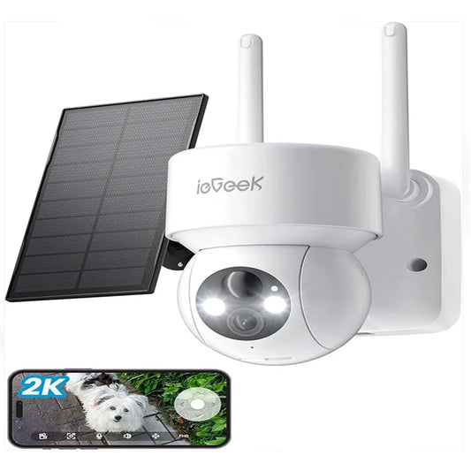 WiFi Security Cameras Wireless Battery Powered Cam with Solar Panel