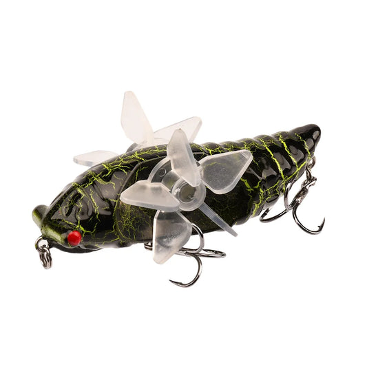 1 PC Popper Spin Fishing Lure Floating Artificial Spinning Baits