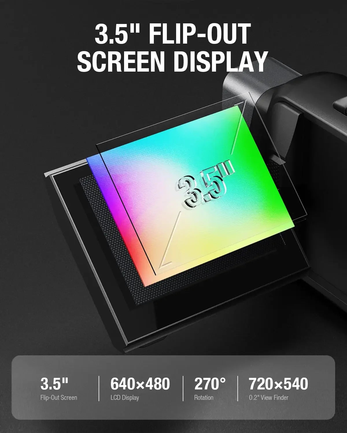 2 in 1 Monocular Thermal Imaging Camera with 3.5 Inch Screen for Hunting, Outdoor Camping