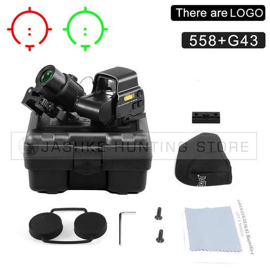 5X Magnifier Red Dot Combo Scope Optics QD Mount Fit 20MM Rail