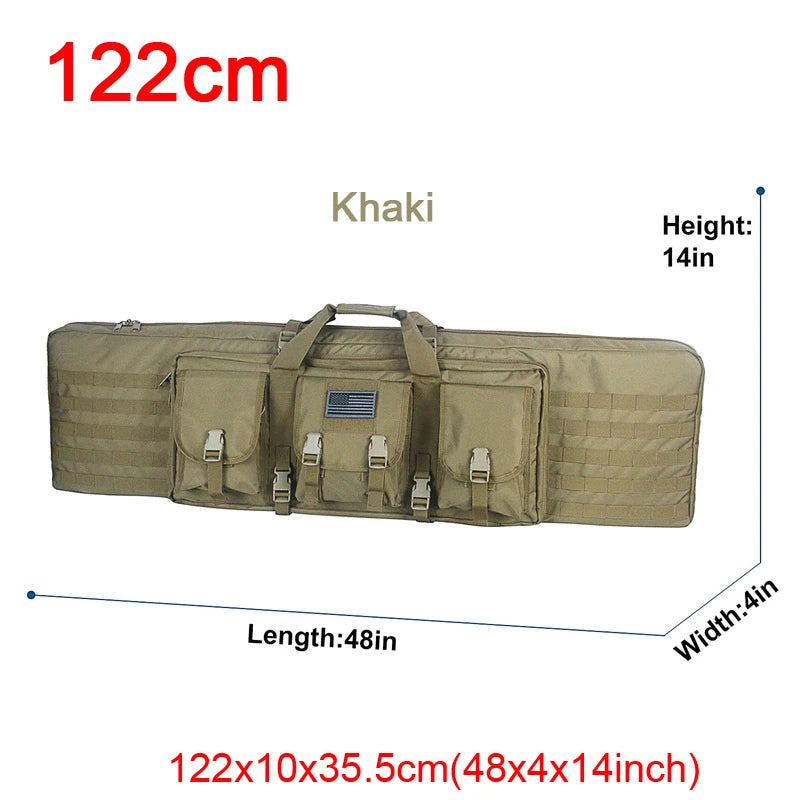 LQARMY Tactical Double Rifle Case Molle Bag