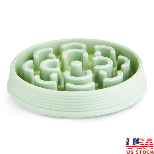 Slow Feed Dog Bowl Maze Non-Slip Improves Digestion Healthy Eating Prevents Choking Bloat Obesity