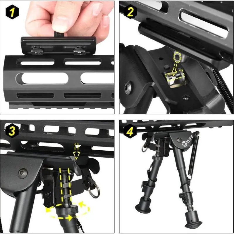 Tactical Low Profile Rifle Bipod Adapter Mount Sling Stud