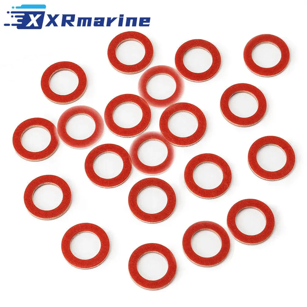 20pcs Red Lower Unit Oil Drain Screw Gasket Fit For Yamaha