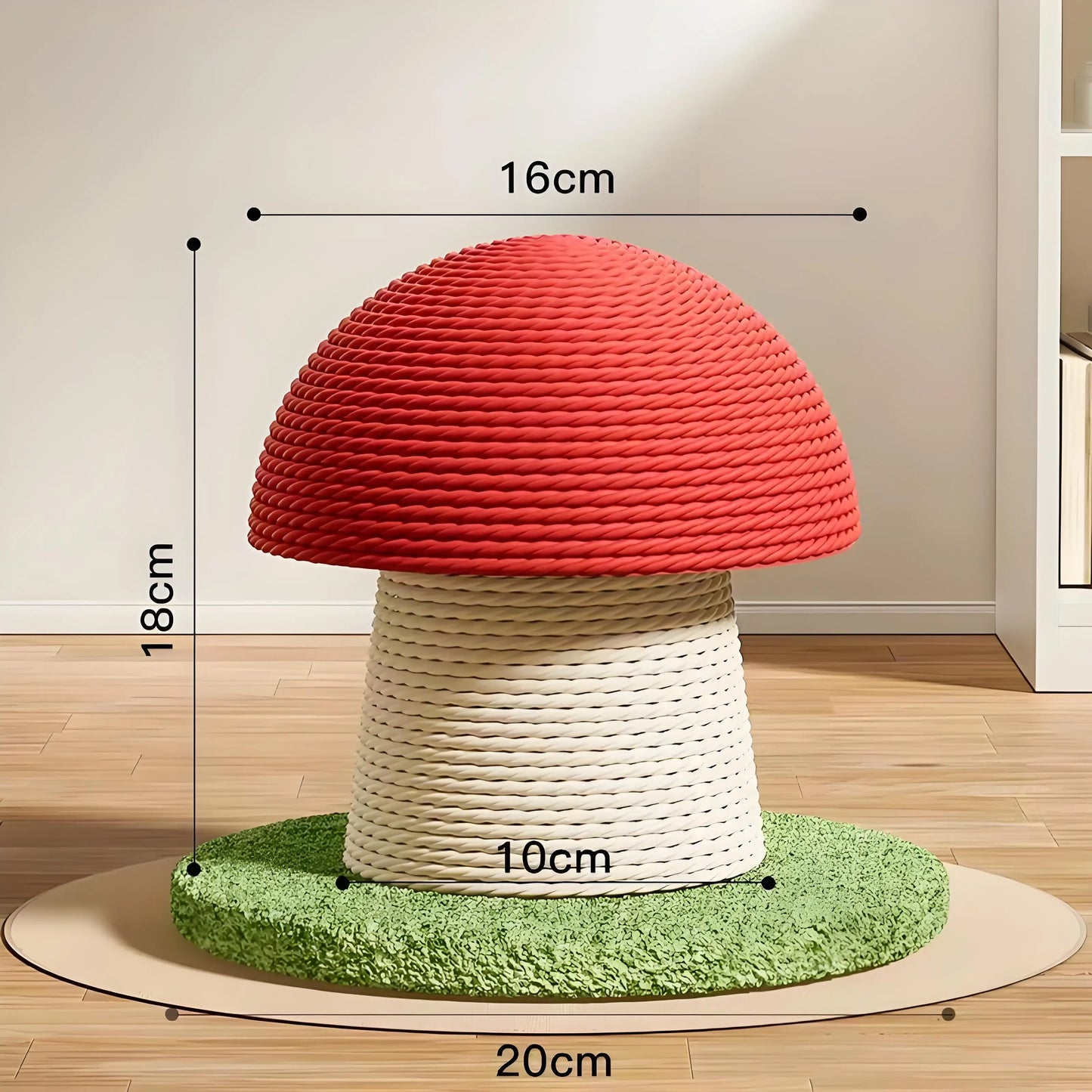 Red Mushroom Cat Scratching Post