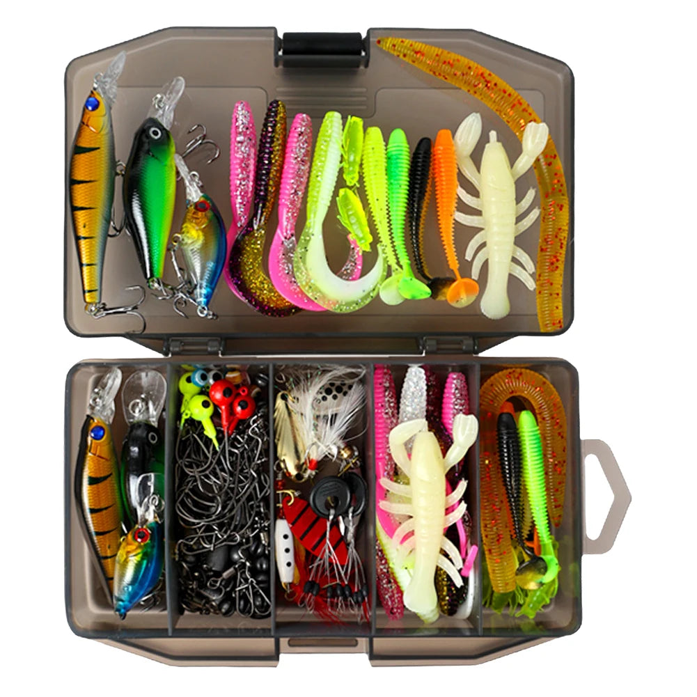 Fishing Lures Set Soft and Hard Bait Kit
