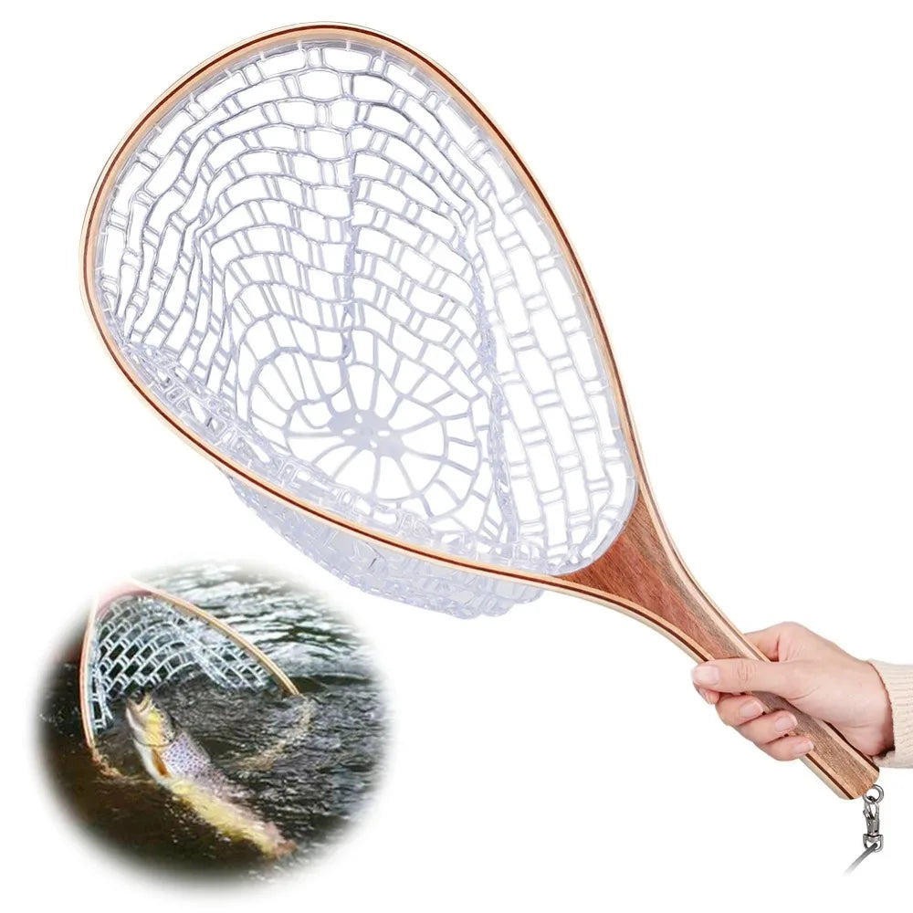 Wooden Handle Fly Fishing Equipment for Catch and Release