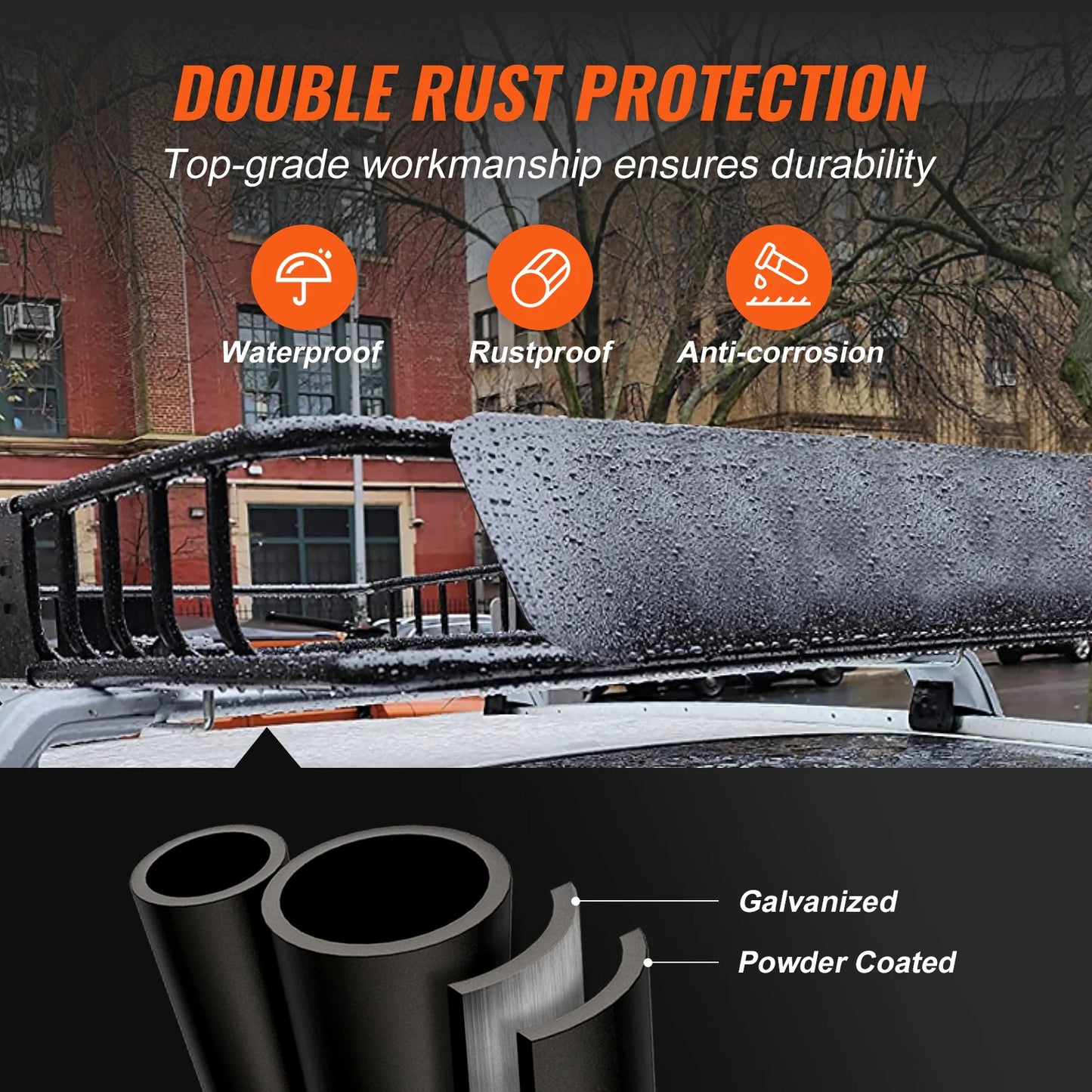 Roof Rack Cargo Basket 46"x36"x4.5"/ 51"x36"x5" Rooftop