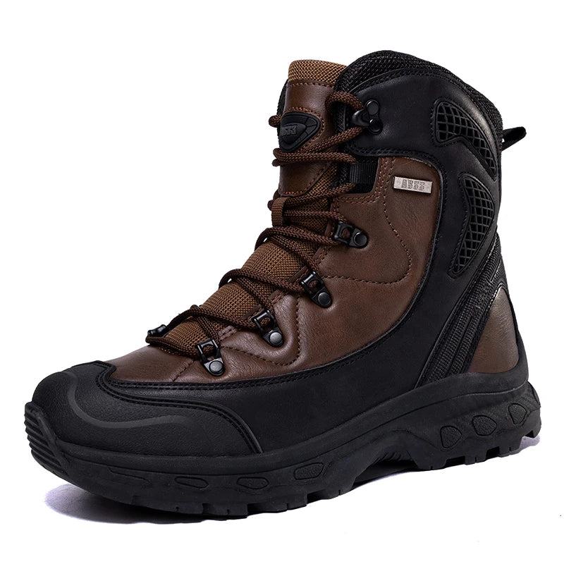 Men's mountain climbing motorcycle boots, outdoor hiking boots