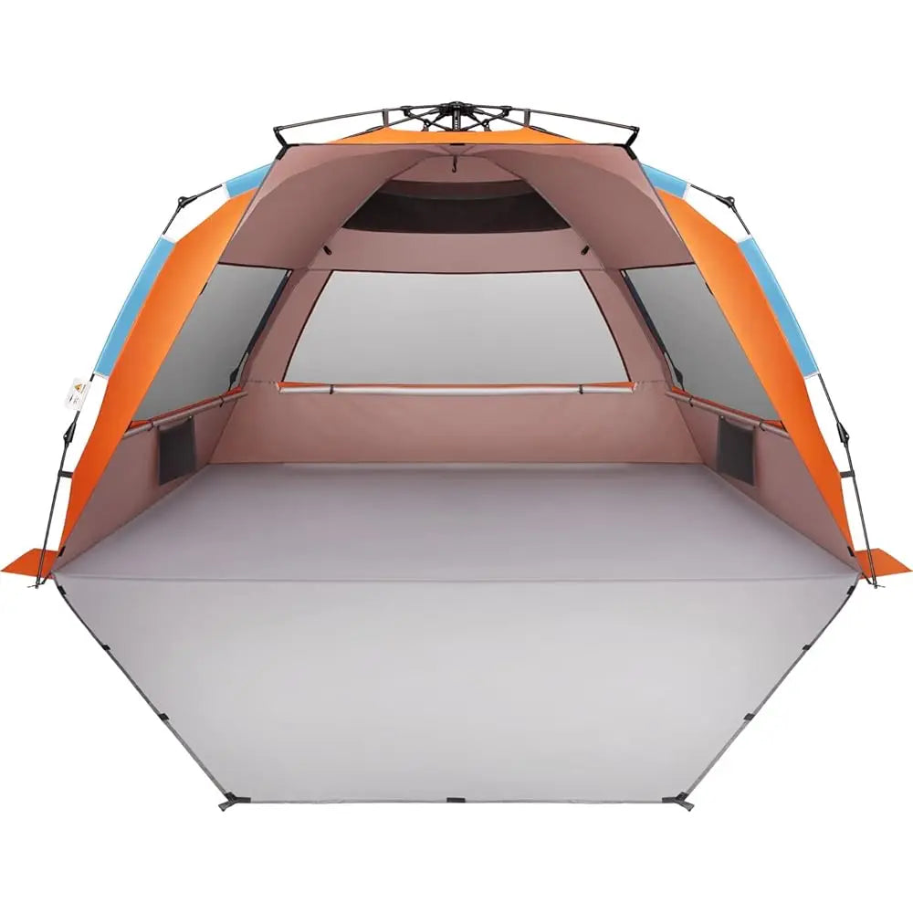 Xx-Large Beach Tent Sun Shelter For 5-6 Person Portable Sun Shade