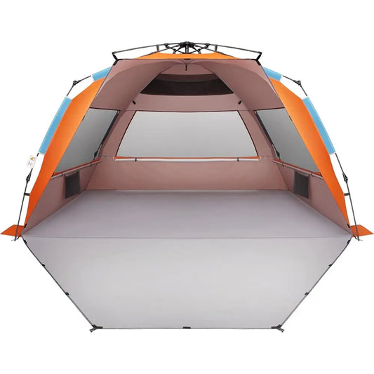 Xx-Large Beach Tent Sun Shelter For 5-6 Person Portable Sun Shade