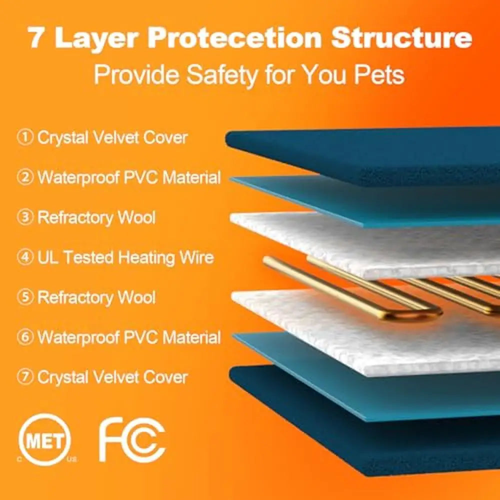 Electric Pet Heating Pad Dogs Cats 6 Temp Control