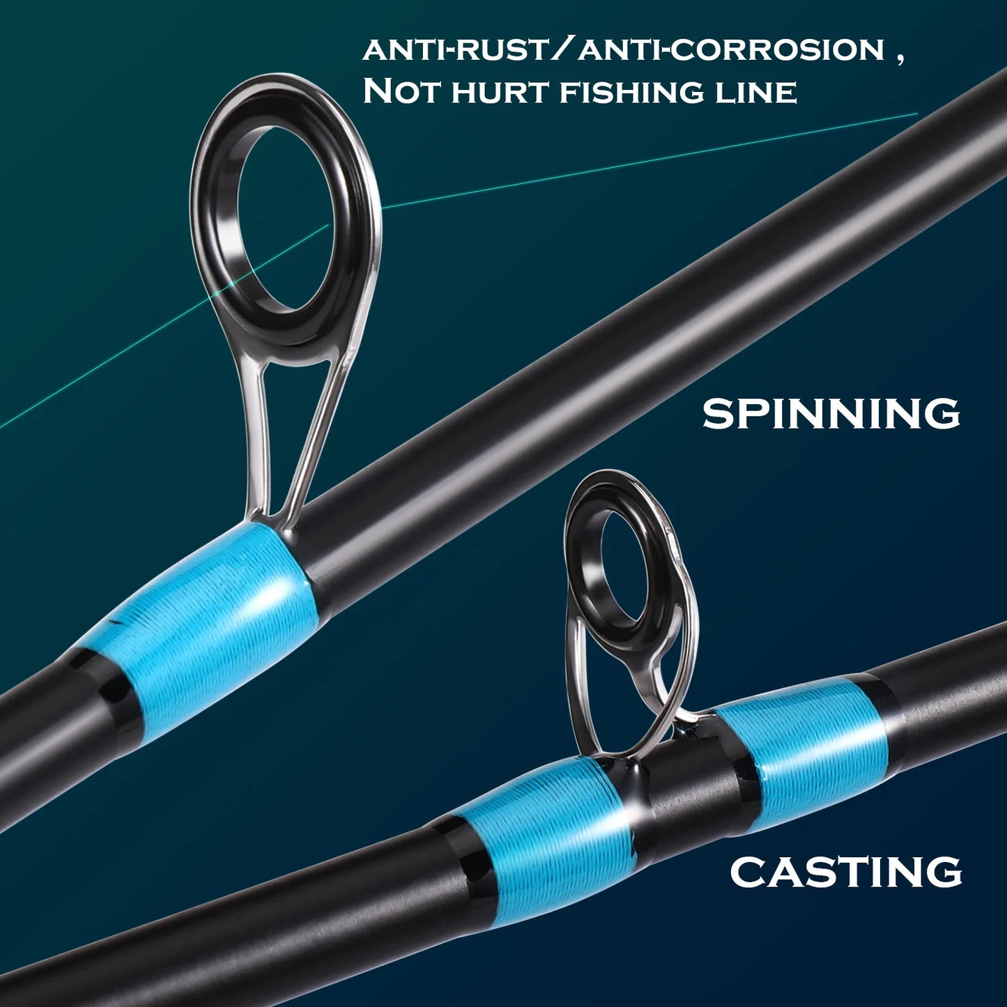 Carbon Ultra Light Rod with Cork Handle for Freshwater and Saltwater