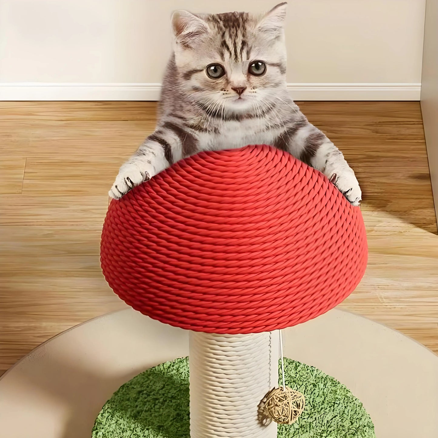 Red Mushroom Cat Scratching Post