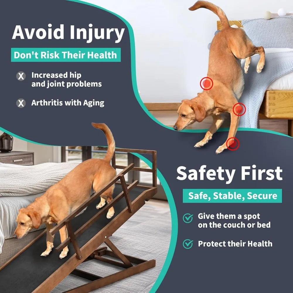 Dog Ramp, 5 Level Adjustable Height