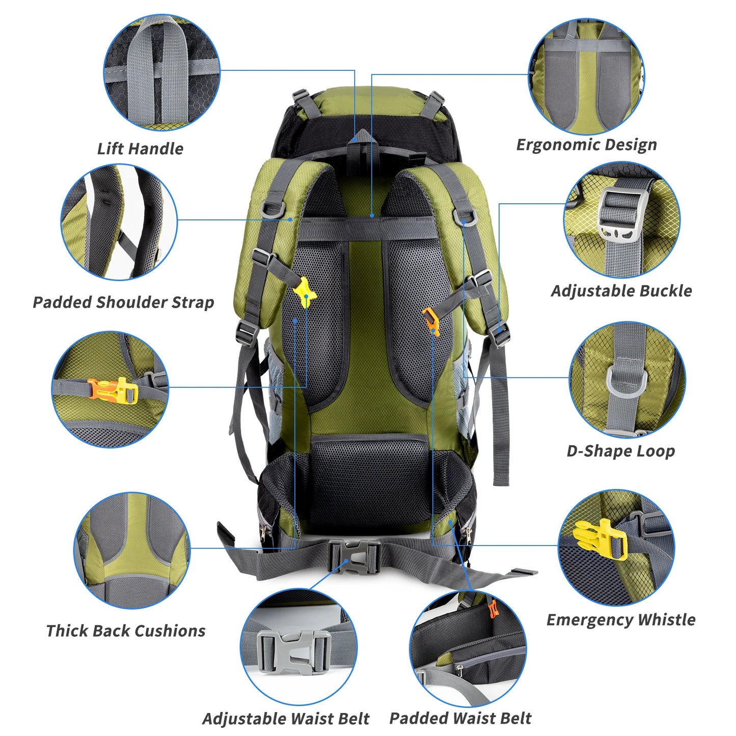 Hiking Camping Backpacking Packs for Men Women Lightweight