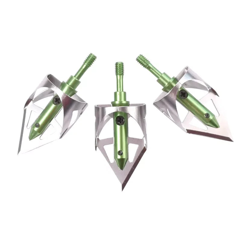 3pcs Hunting Broadheads, 100 Grain for Accurate Shots
