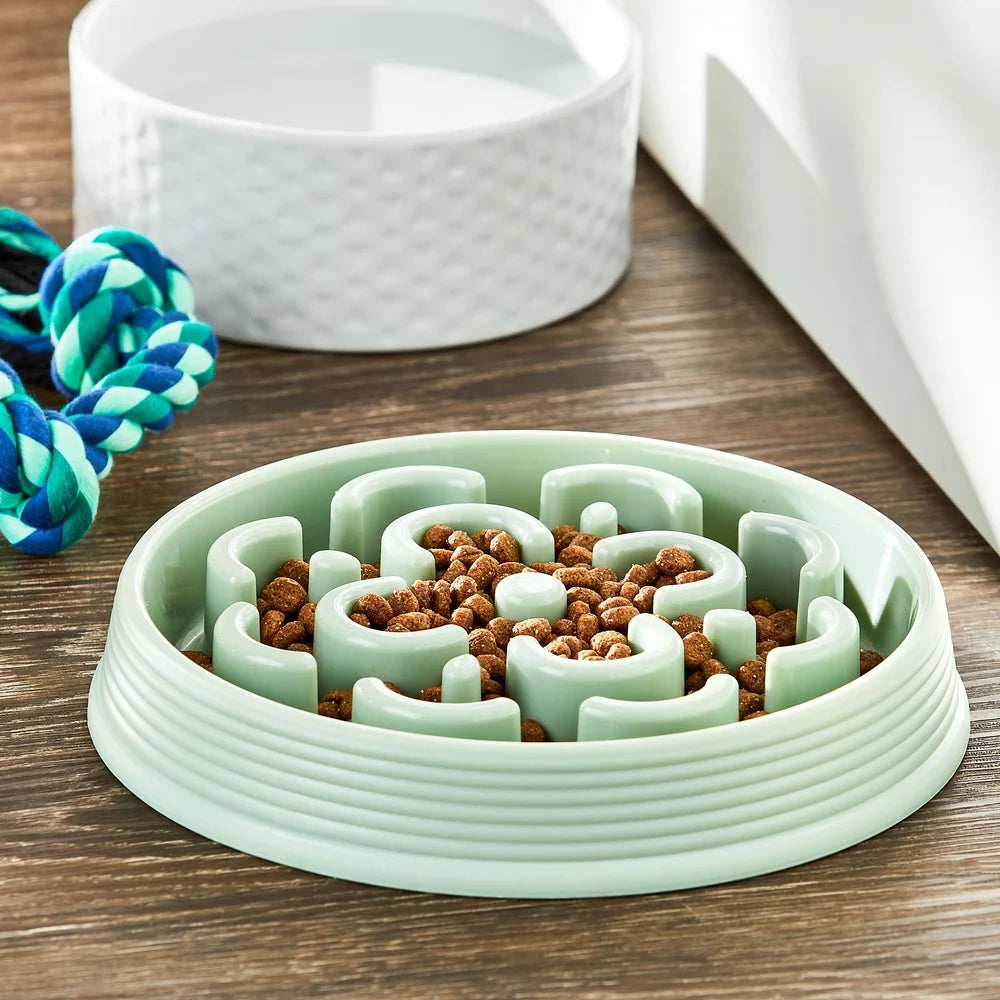 Slow Feed Dog Bowl Maze Non-Slip Improves Digestion Healthy Eating Prevents Choking Bloat Obesity