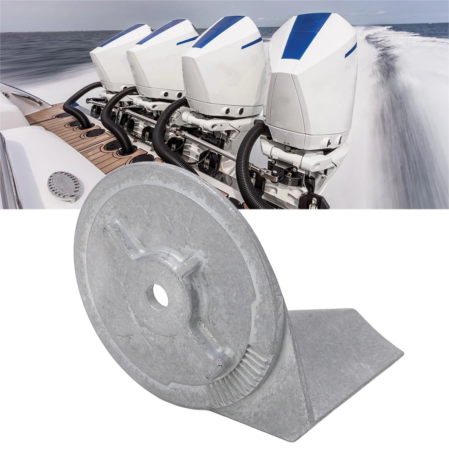 Zinc Alloy Trim Tab Anode for Mariner Force 25‑50 HP 2 4 Stroke Outboard Lower Units 1997‑2006