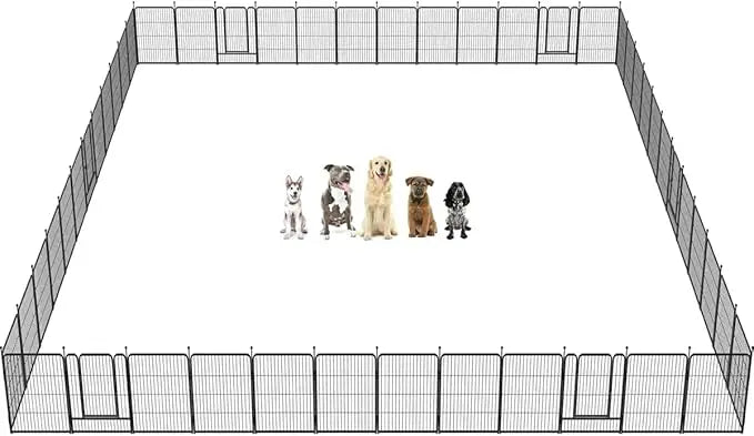Dog Playpen for Yard, RV Camping, 32 inch 48 Panels