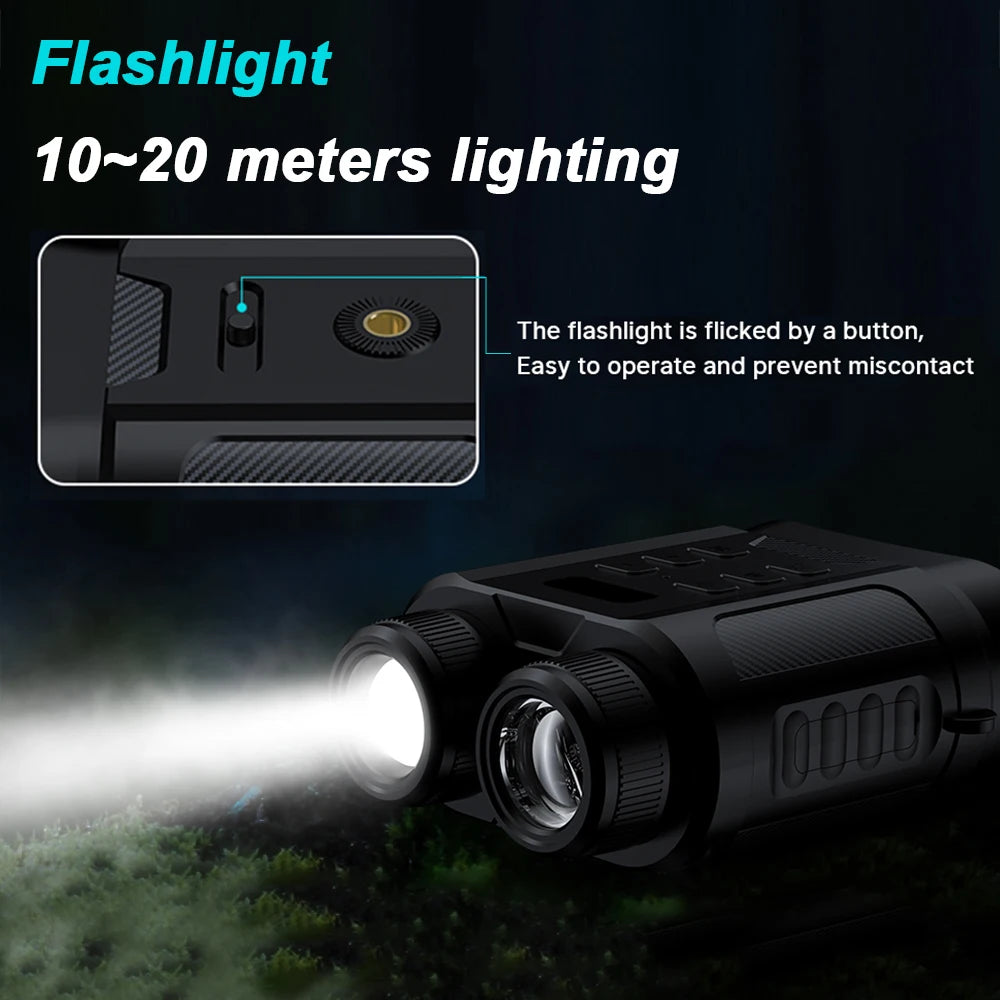 Night Vision Binoculars 1080P HD 850nm Infrared 8X Digital Zoom Telescope