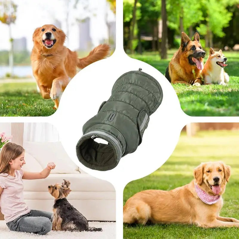 Winter Pet Warm Thickened Waterproof Fleece Line Comfortable Reflective