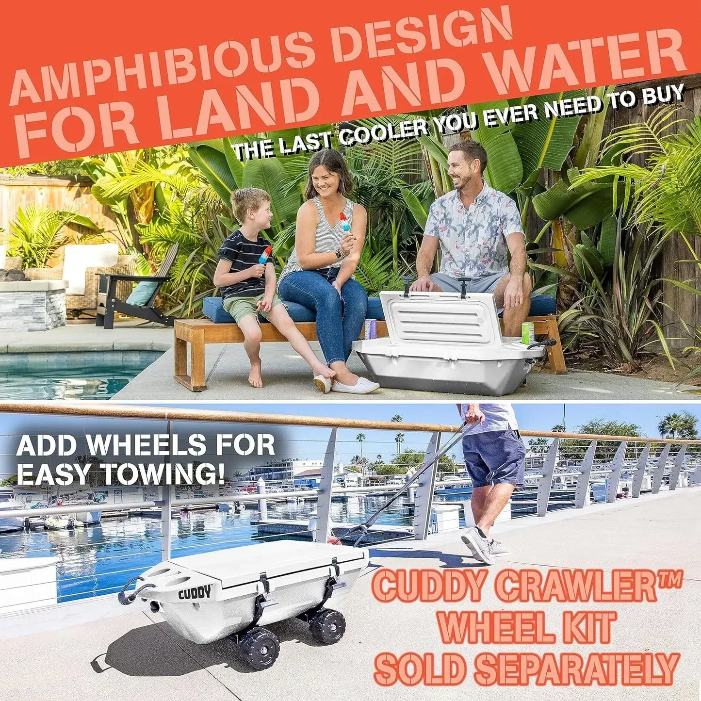 Floating Cooler– 40QT – Amphibious Hard Shell Design