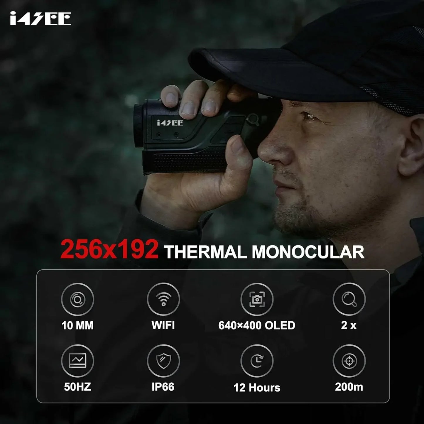 Monocular for Hunting, 10mm Focal Len Infrared Night Vision Telescope