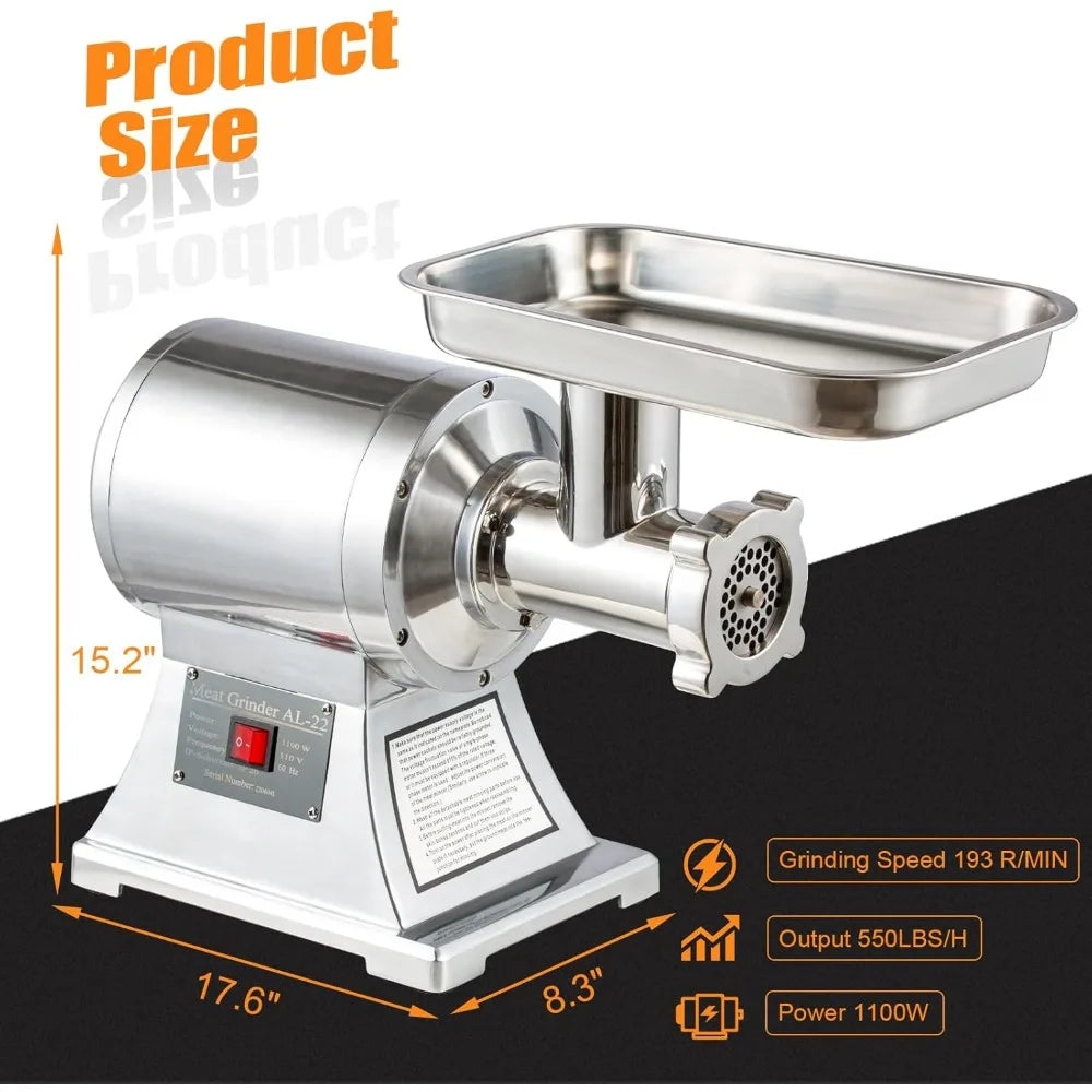 1.5 HP Commercial Meat Grinder Heavy Duty