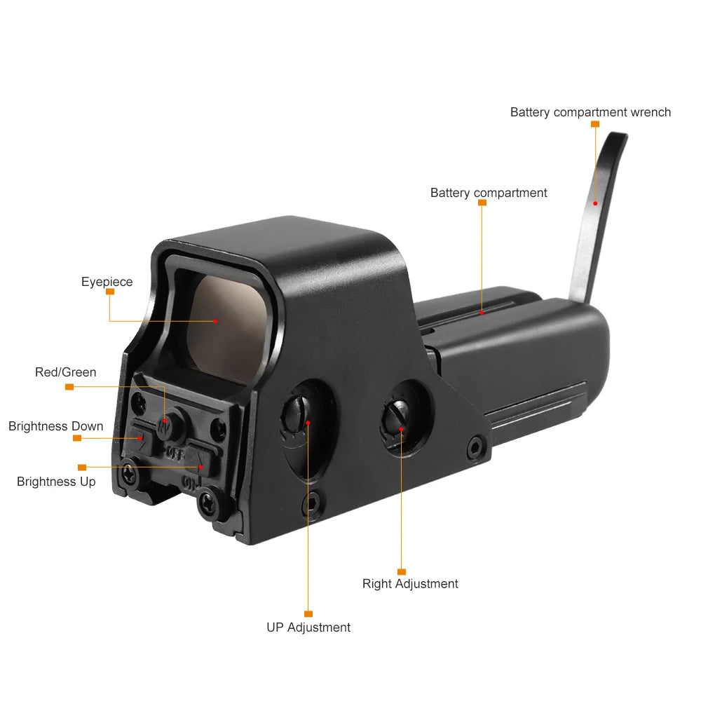 Red Green Dot Holographic Hunting Reflex Sight Riflescope 20mm