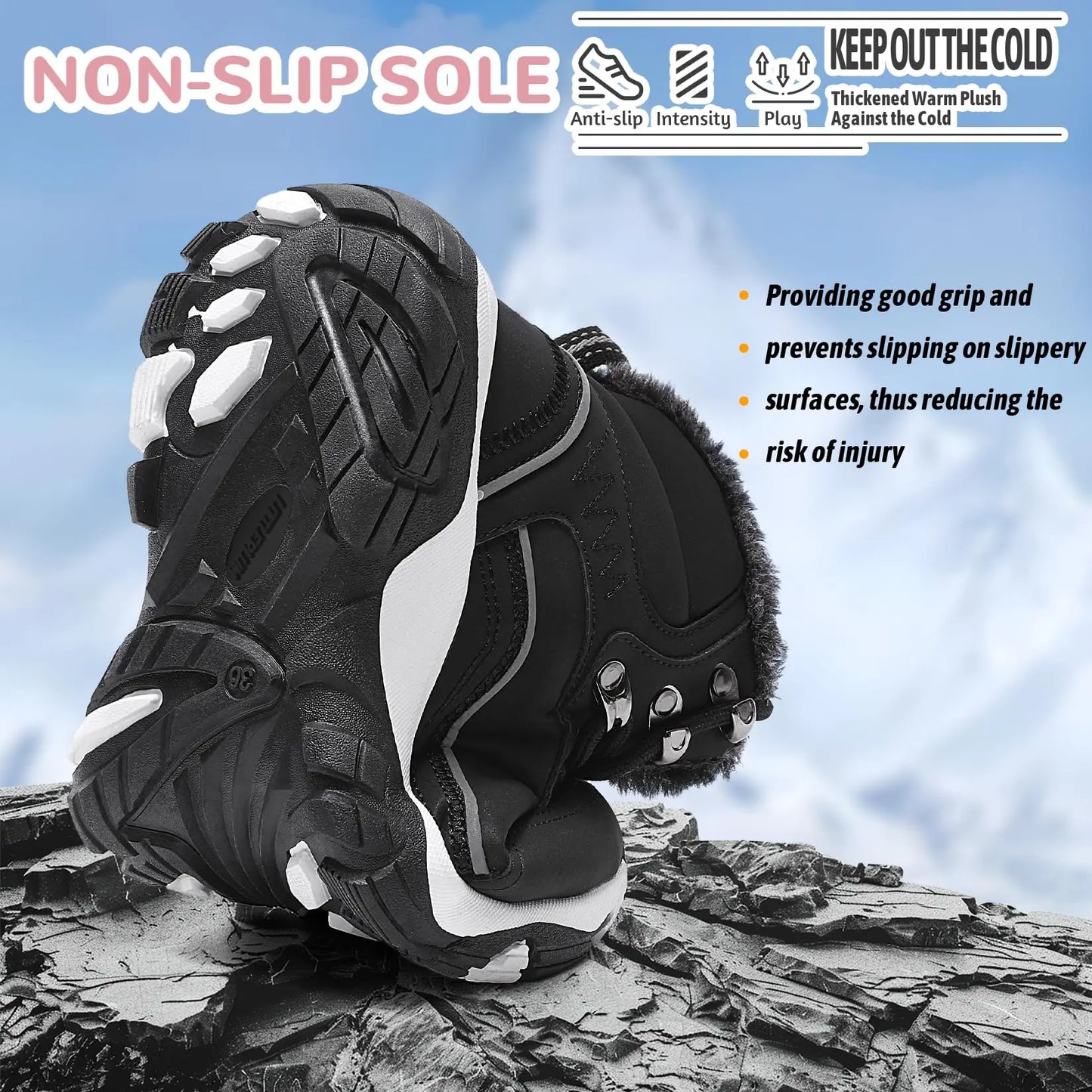Womens Winter Hiking Boots Waterproof Snow Boots for Outdoor Trekking