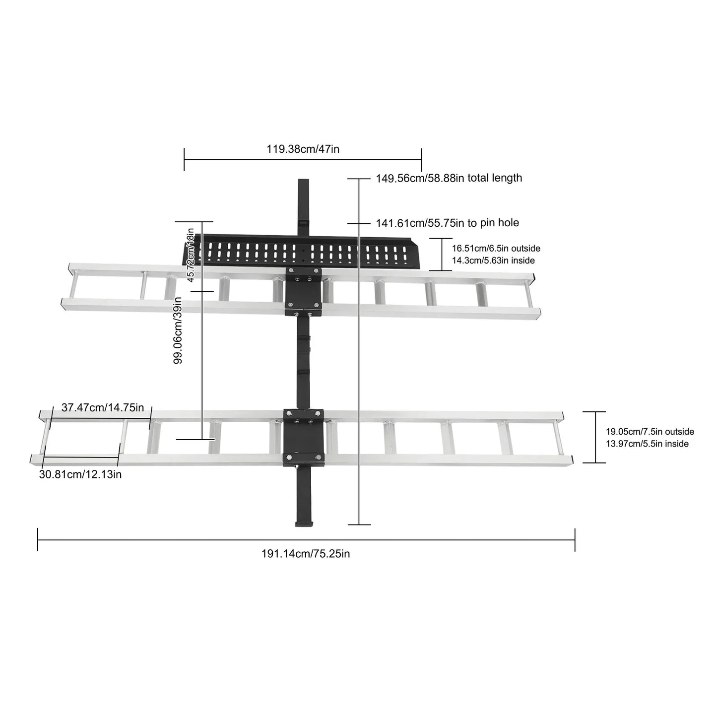 Motorcycle Carrier Aluminum Hitch Carrier for Dirt Bikes