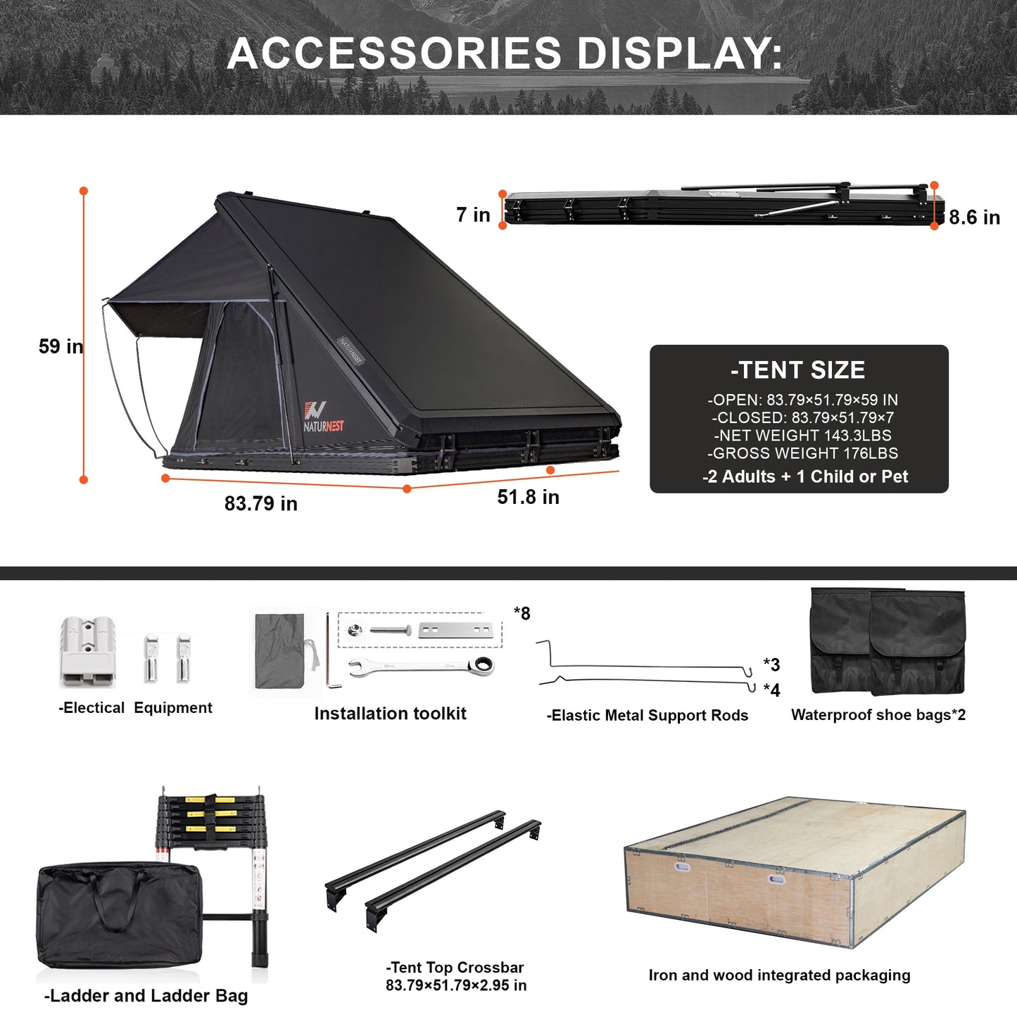 Easy Set Up Pop Up Hard Shell Tent for 2 Person